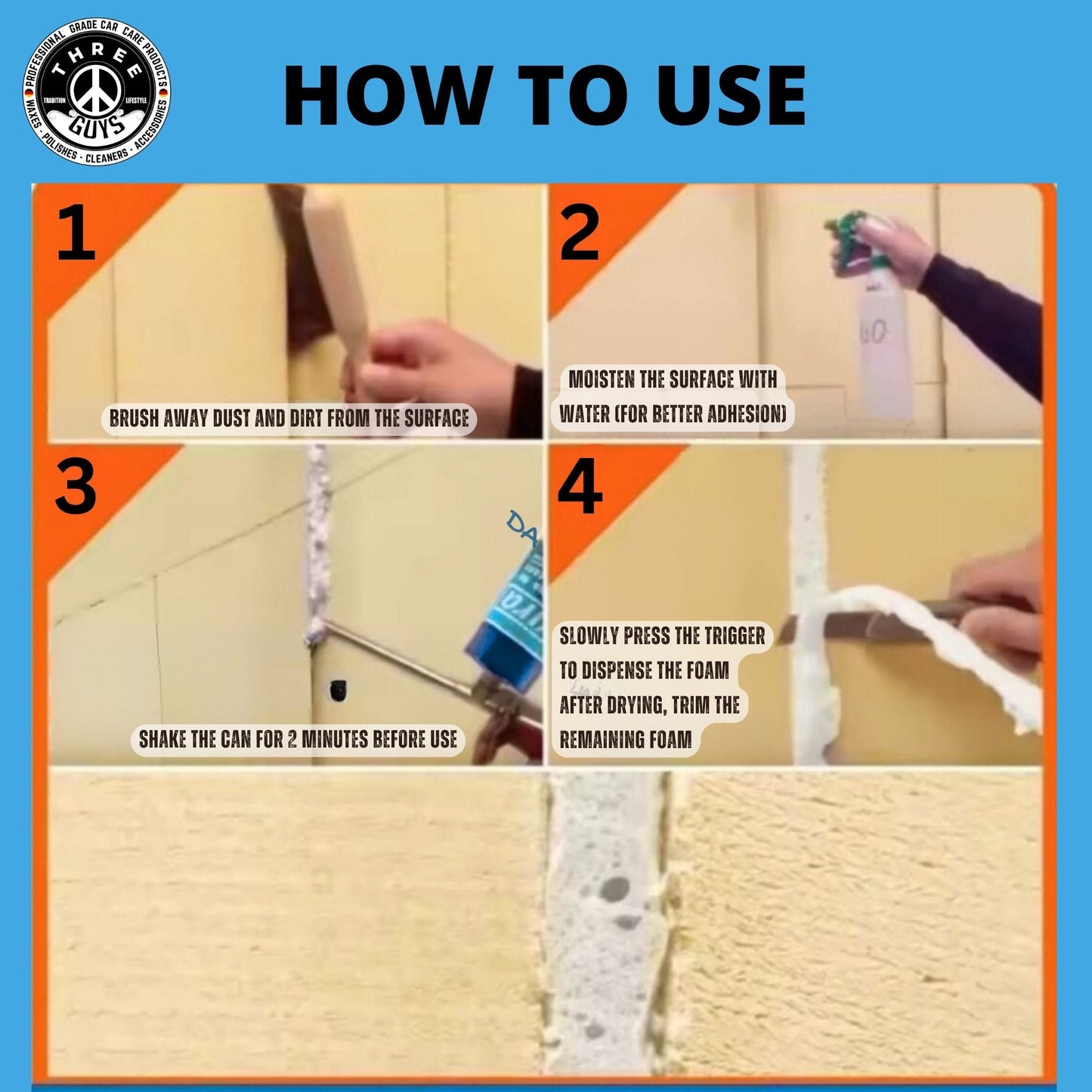 PU Foam Sealant – Insulate, Seal & Protect | THREE GUYS - German Engineered