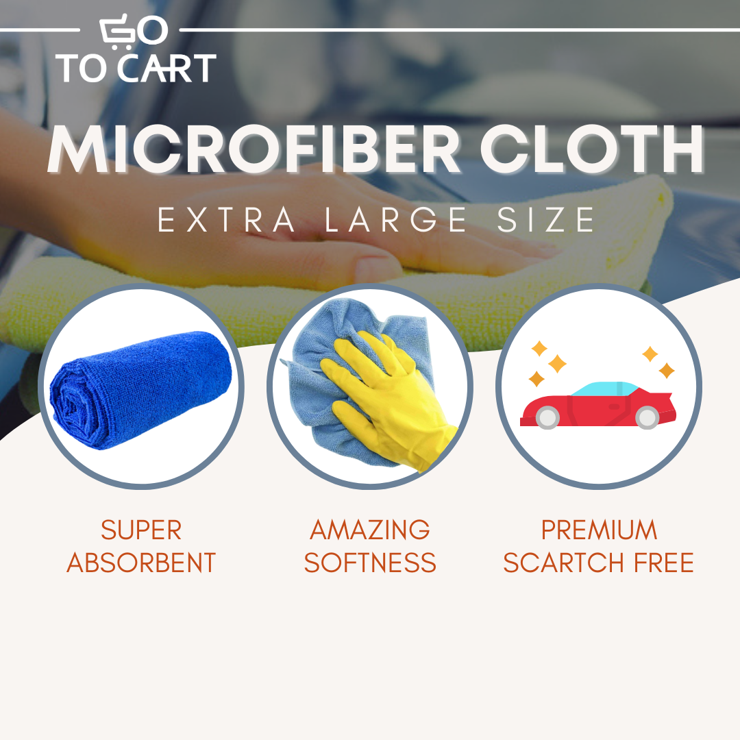 Pack of 3 Microfiber Cloth - Microfiber cleaning towel - 31*61 - Multicolor