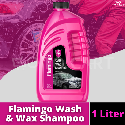 Flamingo Car Shampoo 1 Liter | Wash & Wax Shampoo