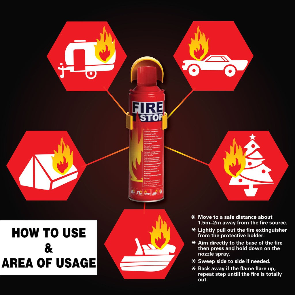 Fire Stop Spray - 500Ml - Multipurpose Fire Extinguisher