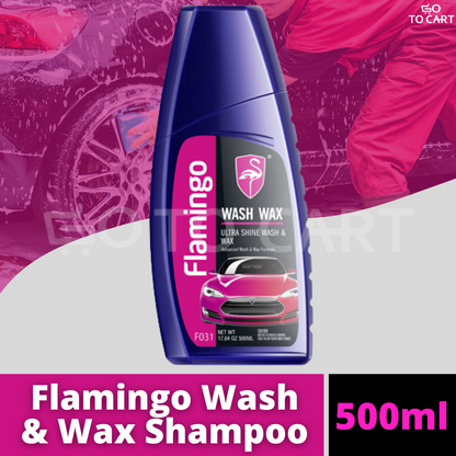 Flamingo Car Shampoo 500ml | Wash & Wax Shampoo