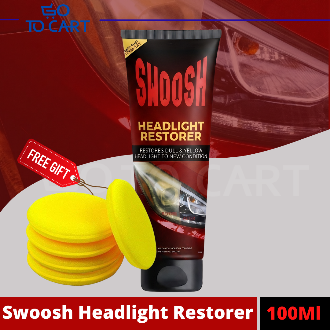 Swoosh Headlight Restorer - Free applicator pad included - 🇺🇸USA Engineered