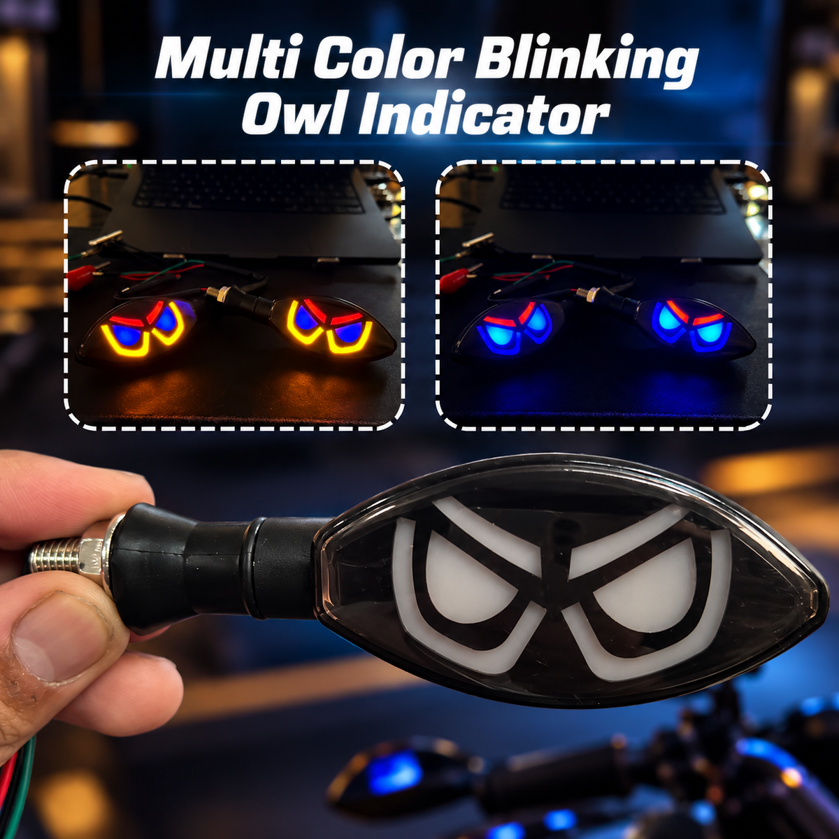 Owl EYE DRL Indicators for Bike | Set of 2