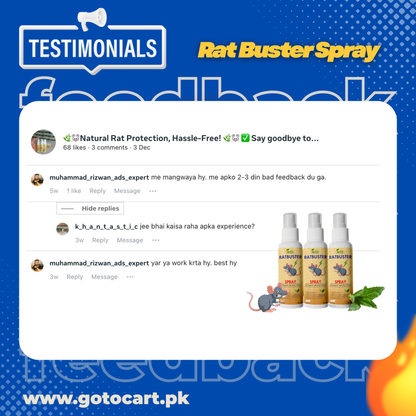 Ratbuster Spray Prevents Rat Attacks