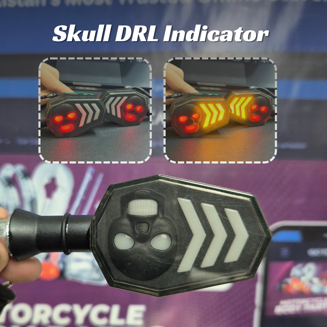 Skull Glow DRL Indicators for Bike | Set of 2