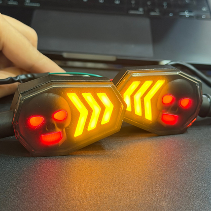 Skull Glow DRL Indicators for Bike | Set of 2