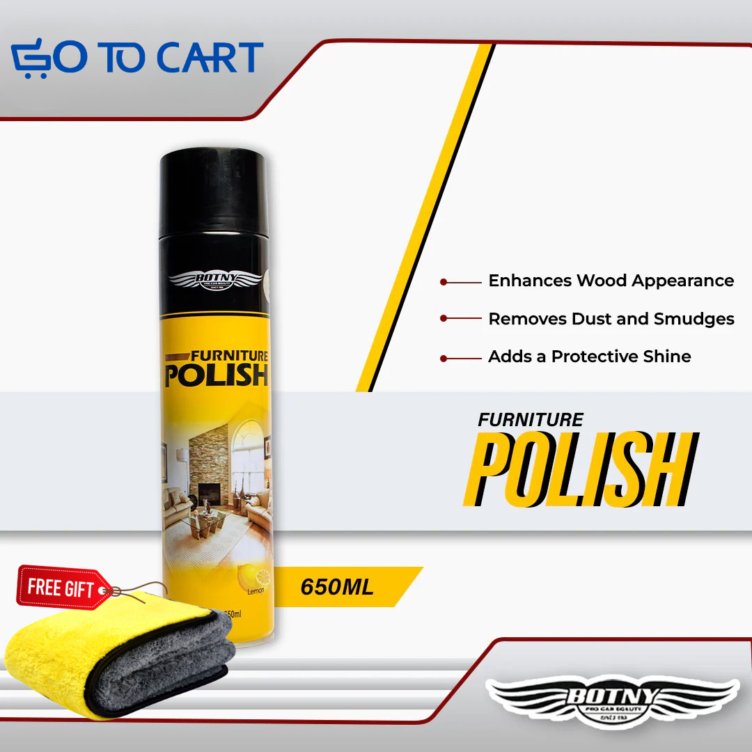 Furniture Polish 650Ml - Free microfiber towel included