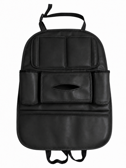 Car Seat Organizer with Cup Holders & Tissue Dispenser