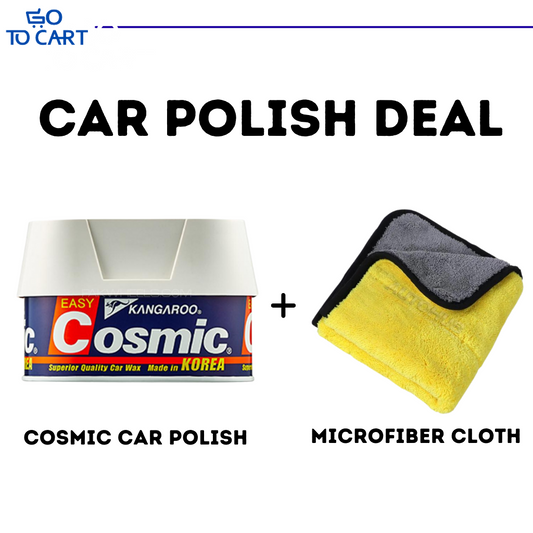 Car Polish Deal - Cosmic Car Wax with Microfiber Towel