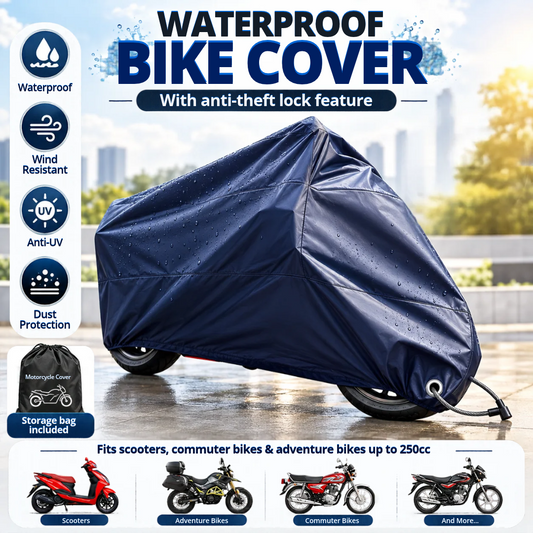 Waterproof Bike Top Cover with anti-theft Feature
