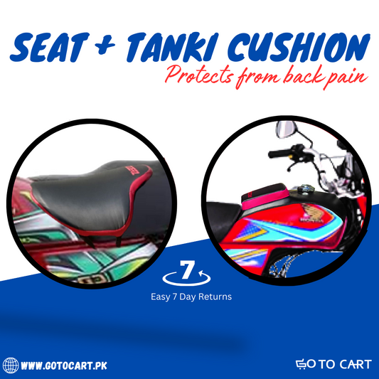 Seat + Tanki Cushion Combo for Bike