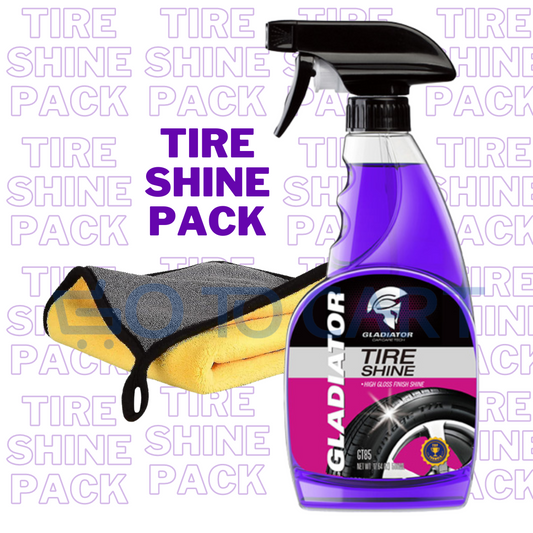 Tire Shine Pack - Gladiator Tyre Shine Spray with Microfiber Towel