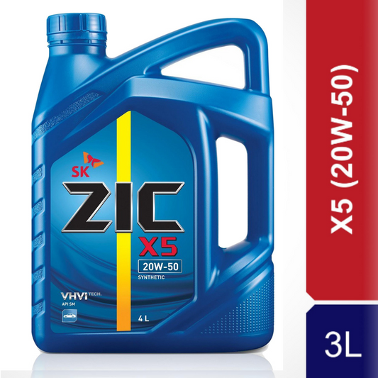 Zic X5 20W-50 Gasoline Engine Oil - 3 Liter