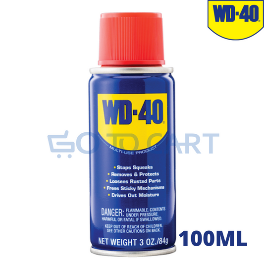 WD 40 Spray - 100ml - Rust Releasing Spray - Rust Removing