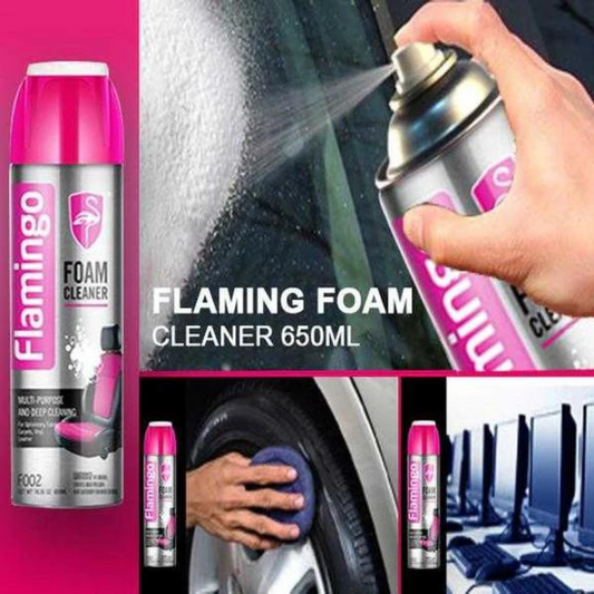 Flamingo Multi Purpose Foam Cleaner With Brush 650 ml