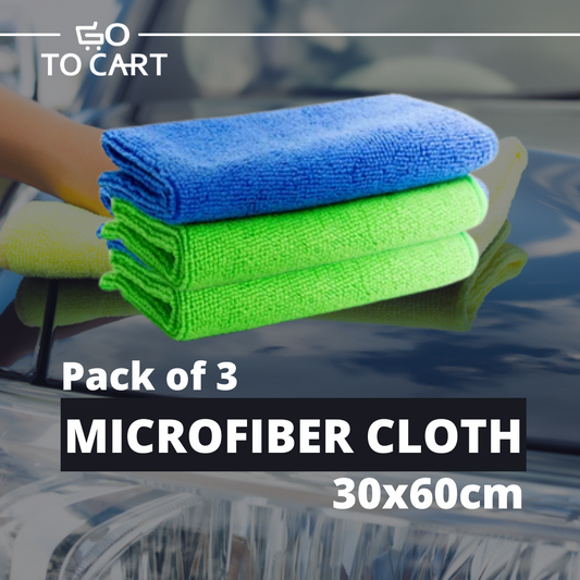 Pack of 3 Microfiber Cloth - Microfiber cleaning towel - 31*61 - Multicolor