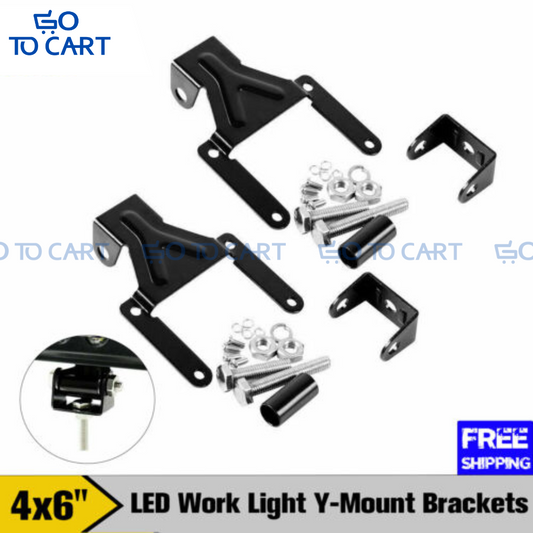 Universal Y-Mount Brackets Base For 4x6"Inch LED Work Light Slide Bracket