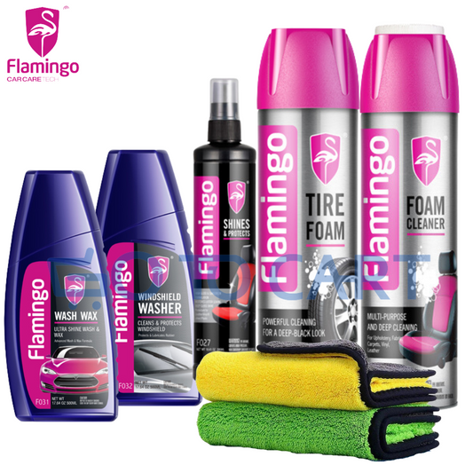 Flamingo Interior and Exterior Car Protection Kit - Pack of 6