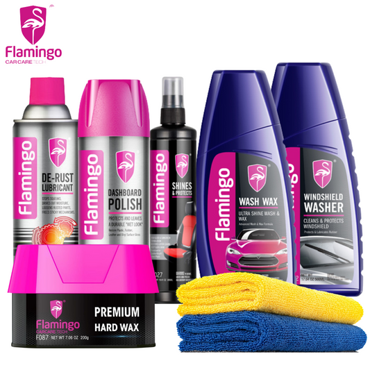 Flamingo Value Car Care Pack of 7 - Complete Car Care Solution