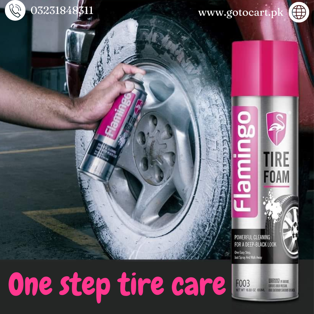 Flamingo Tire Foam | 650ml | Tyre Cleaner