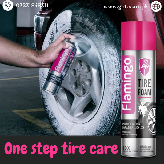 Flamingo Tire Foam | 650ml | Tire Cleaner